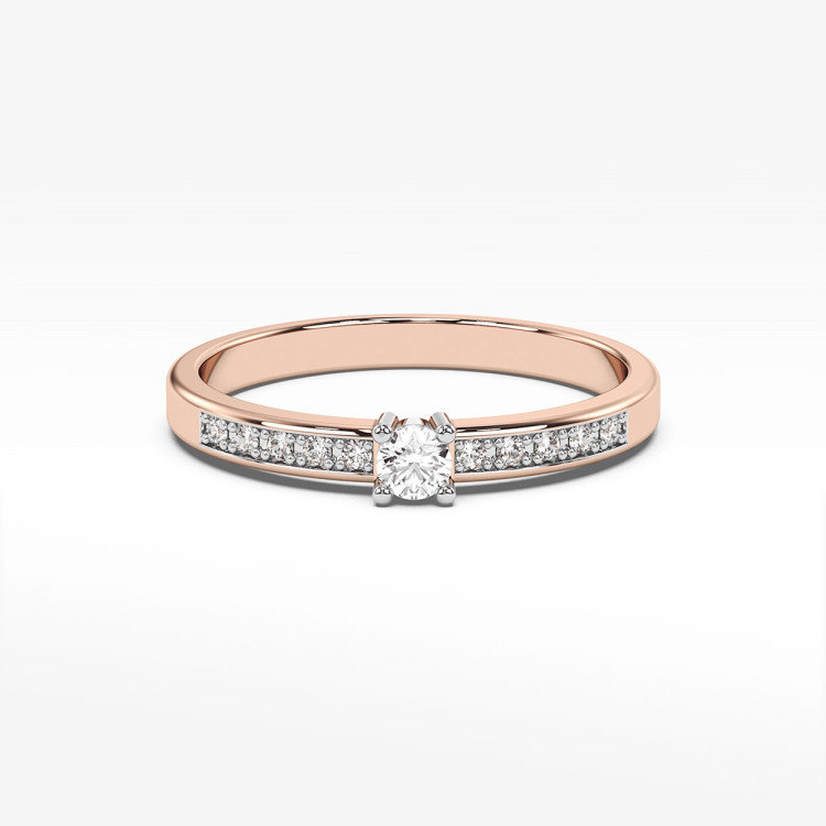 Pierścionek ze złota z diamentami