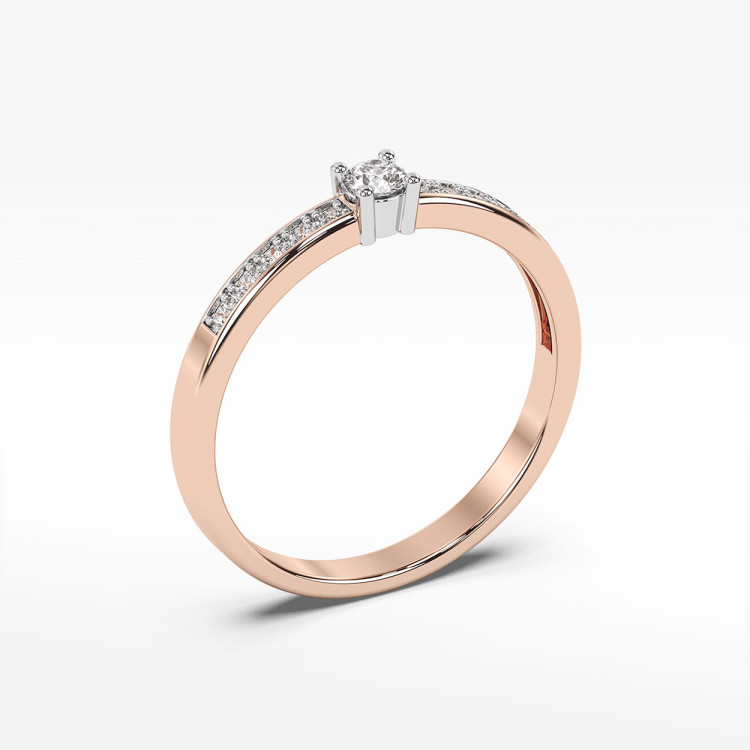 Pierścionek ze złota z diamentami