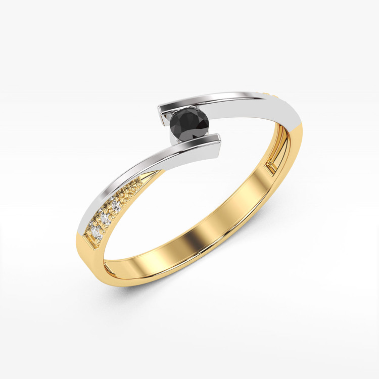 Pierścionek z czarnym diamentem