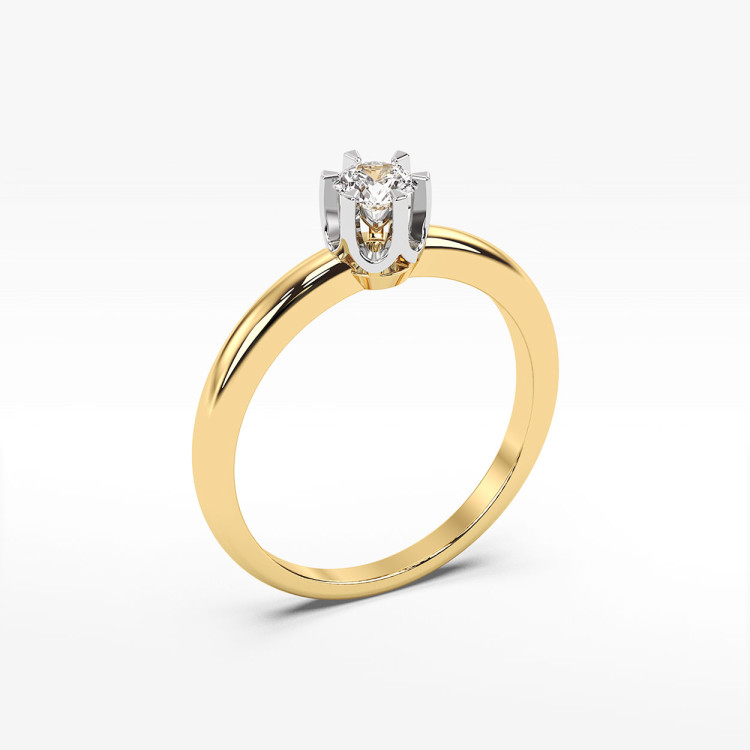 Pierścionek zaręczynowy z diamentem