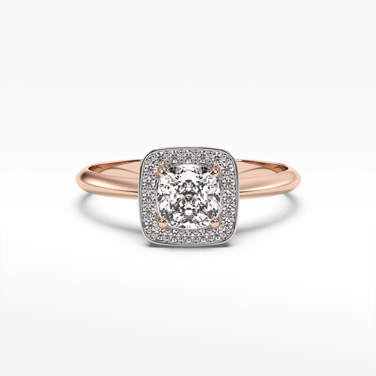 Pierścionek ze złota z białym szafirem i diamentami