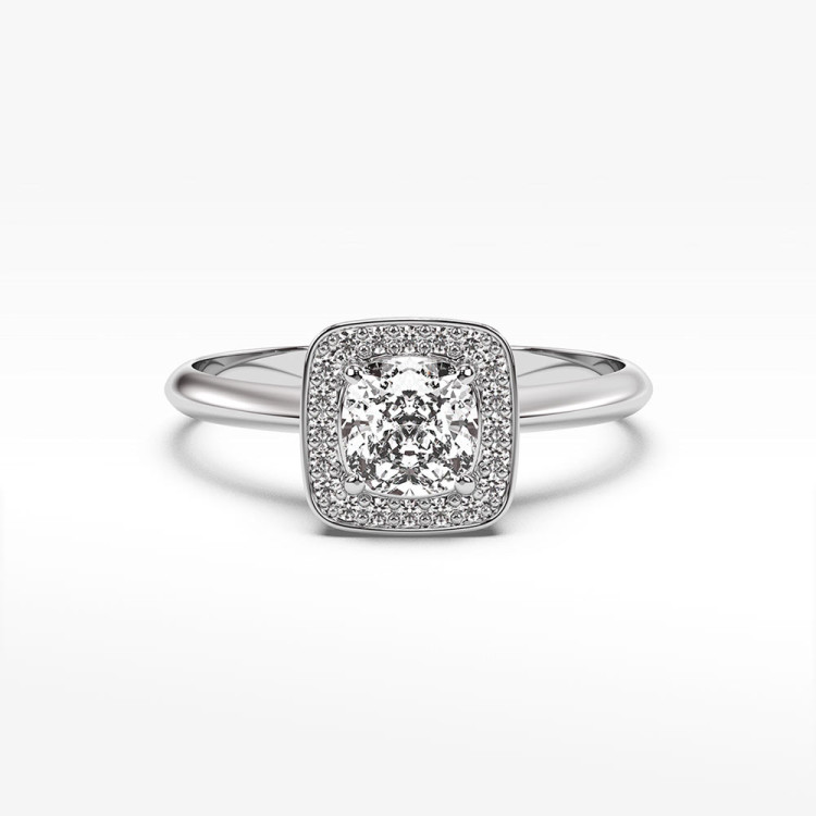 Pierścionek ze złota z białym szafirem i diamentami