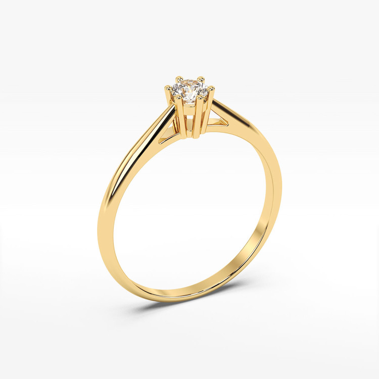 Pierścionek zaręczynowy z diamentem