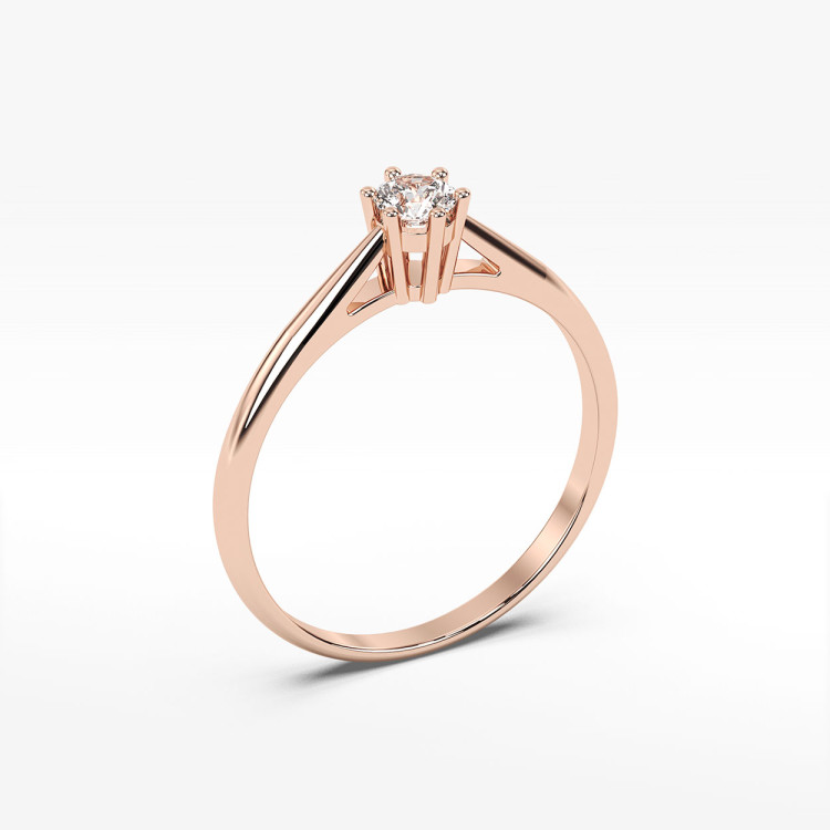 Pierścionek zaręczynowy z diamentem