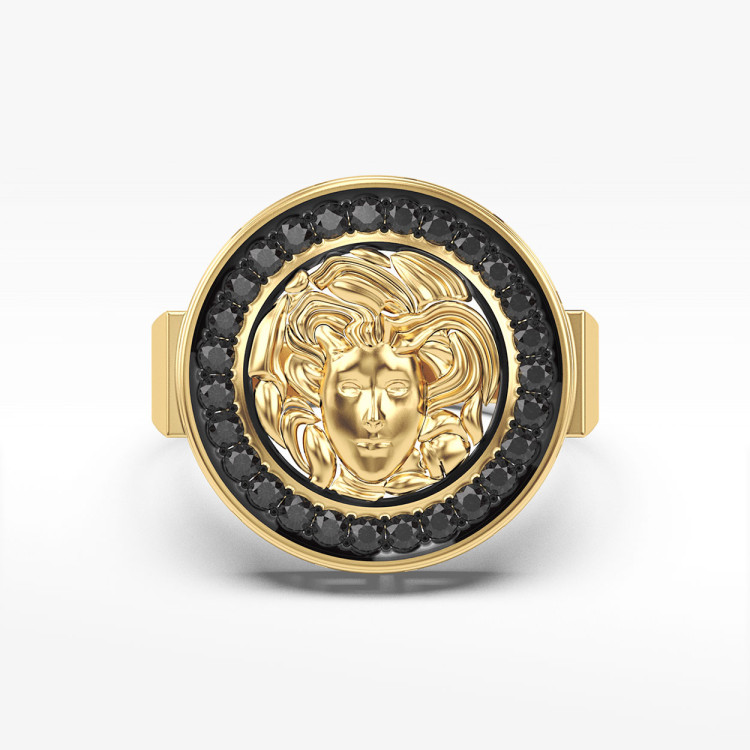 Pierścionek ze złota Medusa