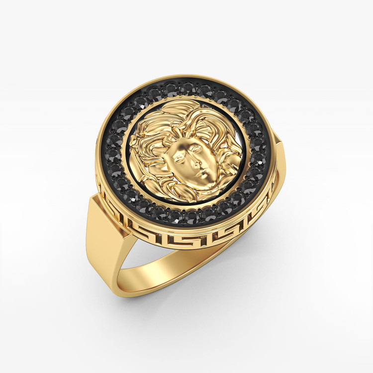 Pierścionek ze złota Medusa