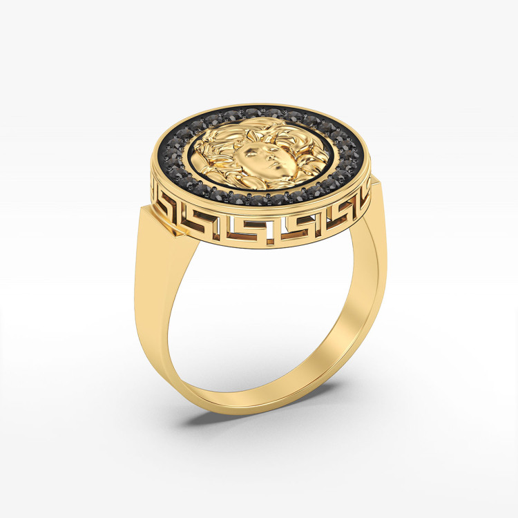 Pierścionek ze złota Medusa