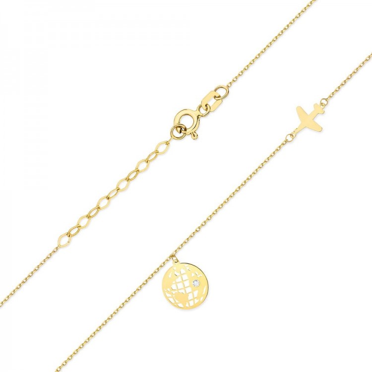 Celebrytka ze złota z diamentami