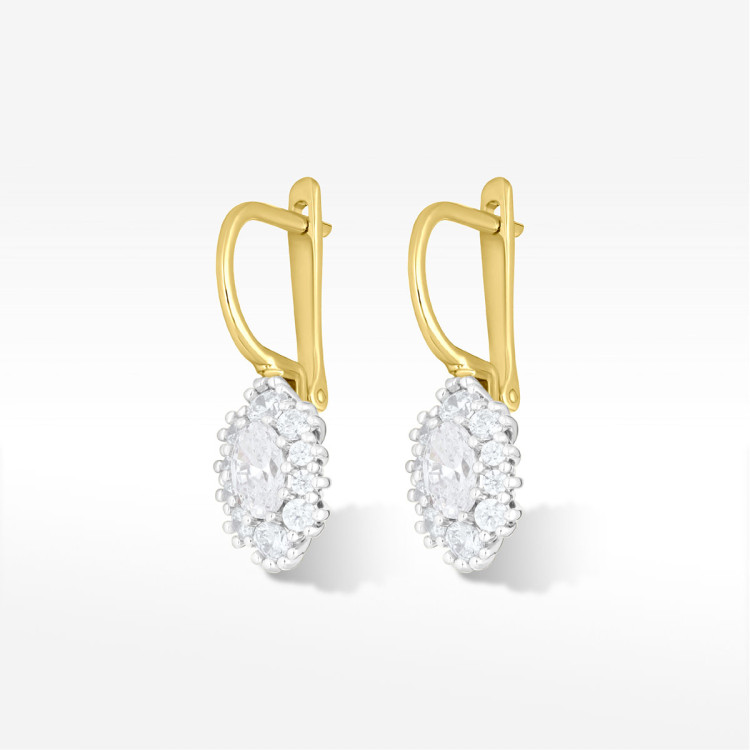 Kolczyki ze złora z cyrkoniami