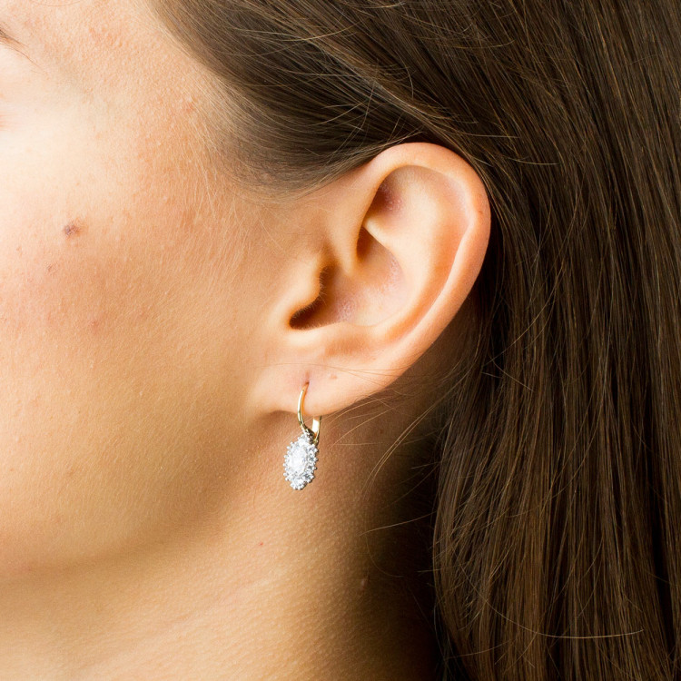 Kolczyki ze złora z cyrkoniami