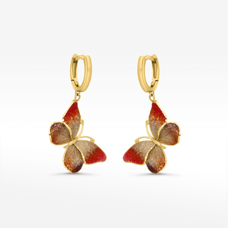 Kolczyki ze złota motyle