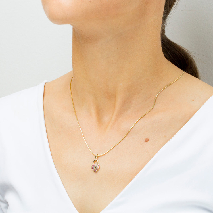 Zawieszka ze złota kłódka