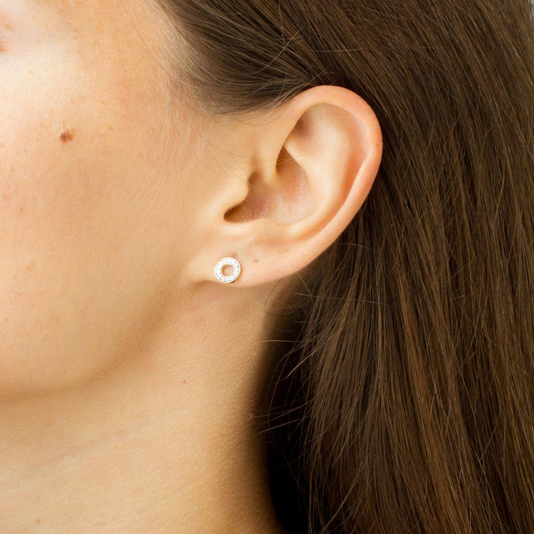 Kolczyki złote z diamentami