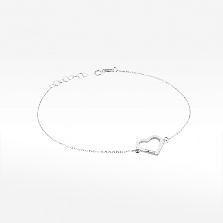 Bransoletka z białego złota z diamentami