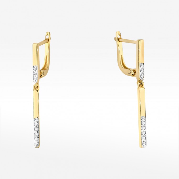 Kolczyki ze złota z diamentami