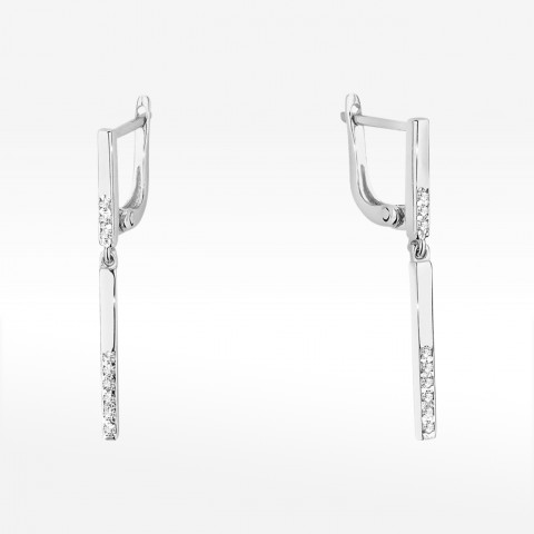 Kolczyki z białego złota z diamentami