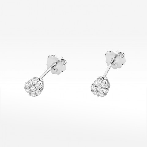 Kolczyki z białego złota z diamentami