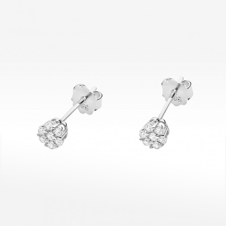 Kolczyki z białego złota z diamentami
