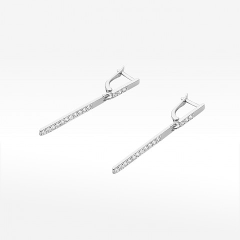 Kolczyki z białego złota z diamentami