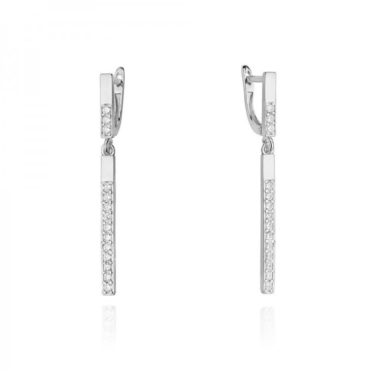 Kolczyki z białego złota z diamentami