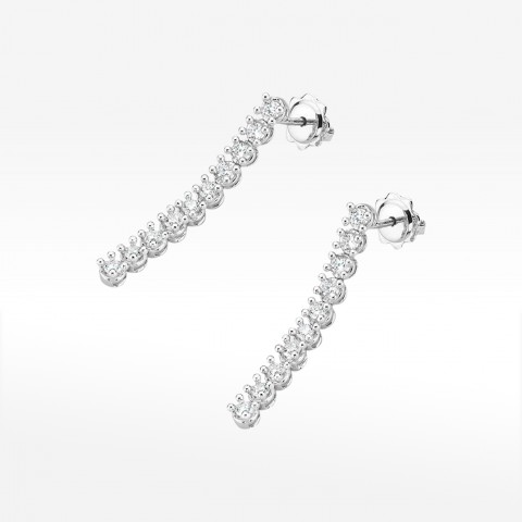 Kolczyki z białego złota z diamentami