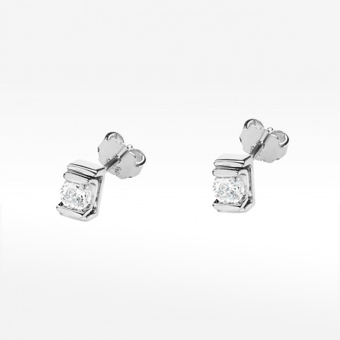 Kolczyki z białego złota z diamentami