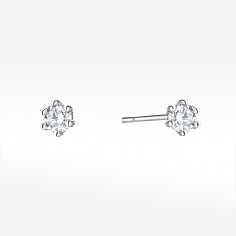 Kolczyki z białego złota z diamentami