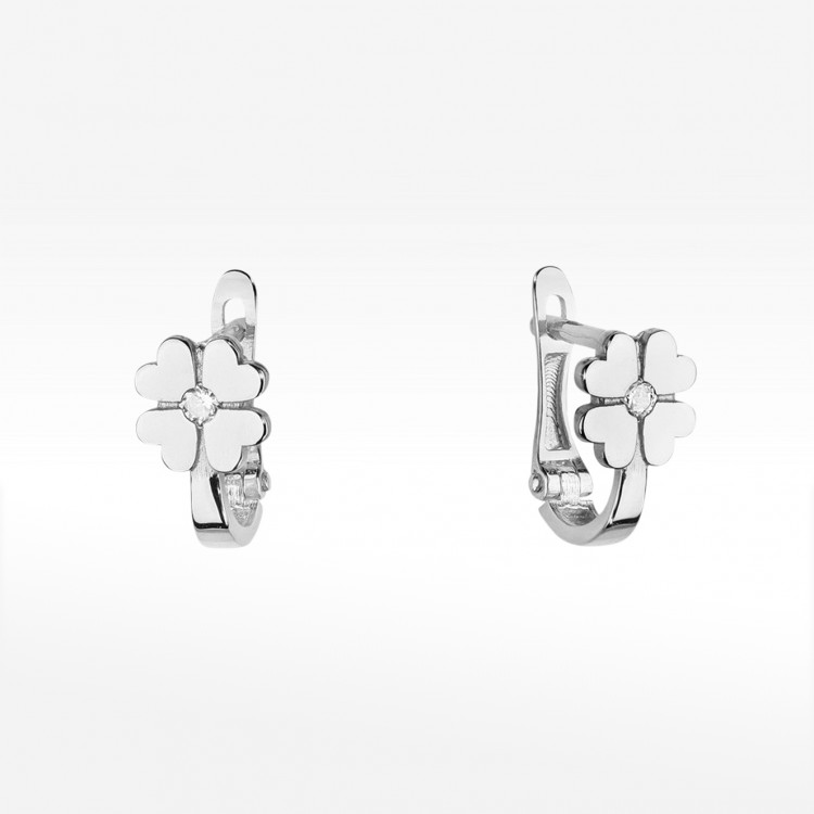 Kolczyki z białego złota z diamentami