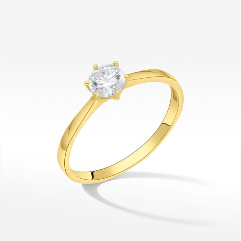 Pierścionek ze złota  z cyrkonią