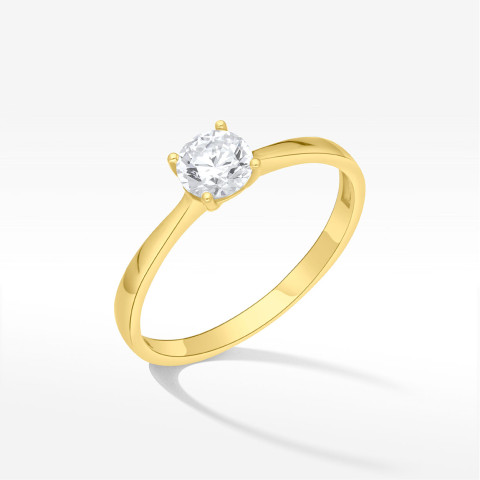 Pierścionek ze złota  z cyrkonią