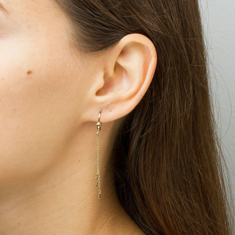 Kolczyki ze złota krzyżyk