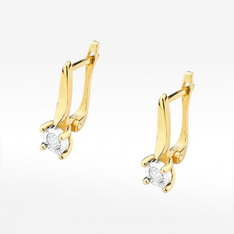 Kolczyki ze złota z diamentami KO-65 0