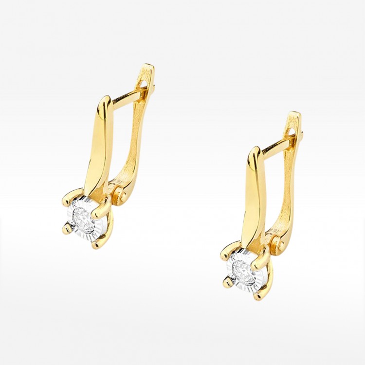 Kolczyki ze złota z diamentami KO-65 0