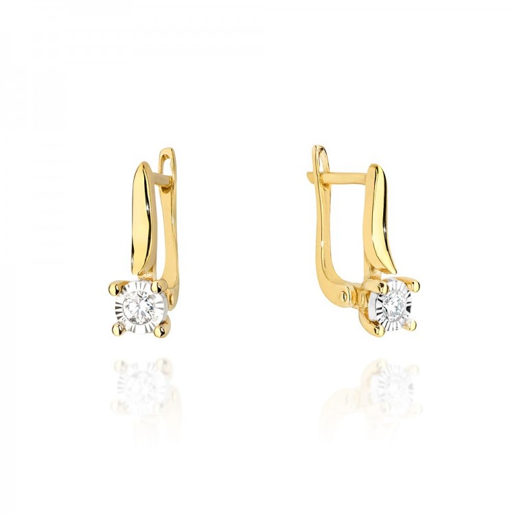 Kolczyki ze złota z diamentami KO-65 0