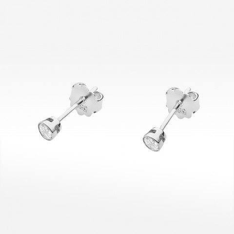 Kolczyki z białego złota z diamentami