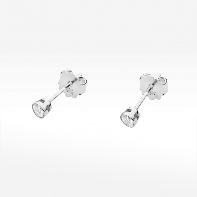 Kolczyki z białego złota z diamentami