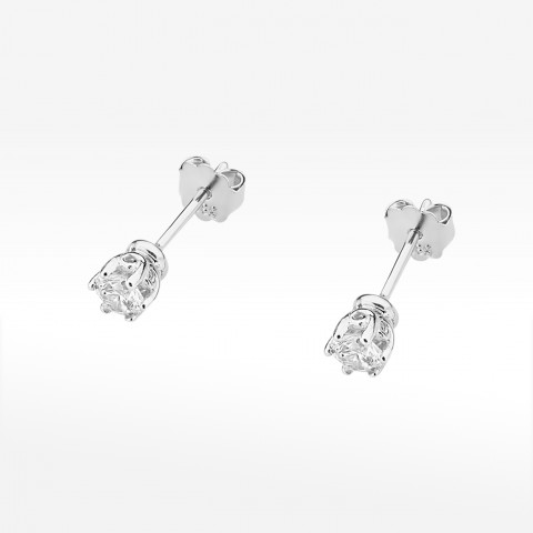 Kolczyki z białego złota z diamentami