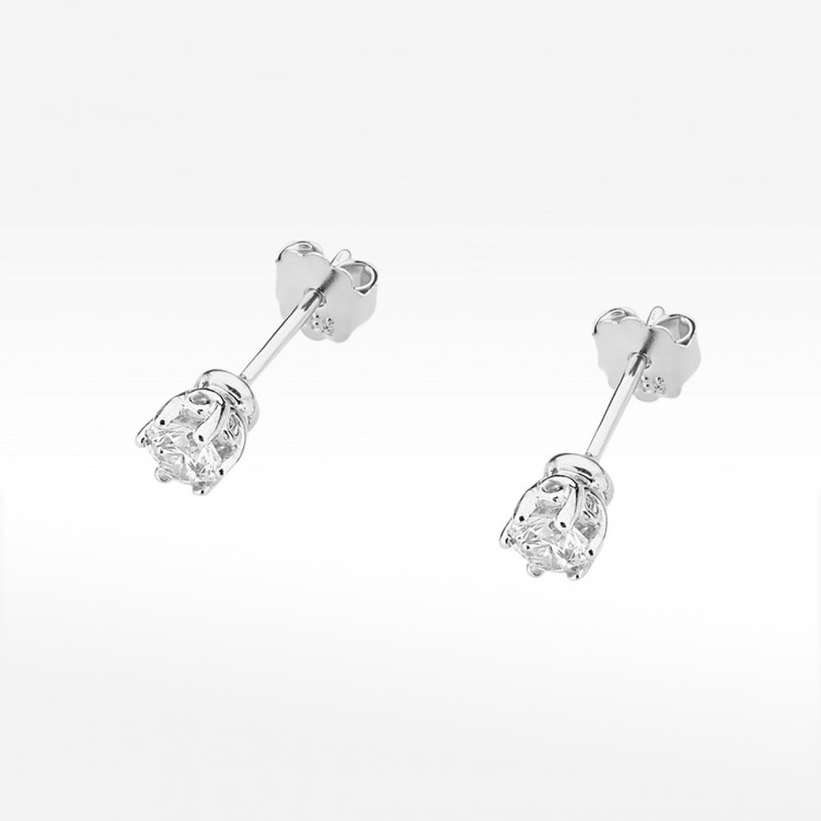 Kolczyki z białego złota z diamentami