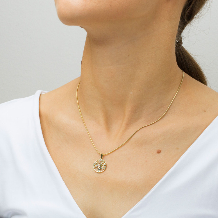 Zawieszka ze złota drzewko szczęścia