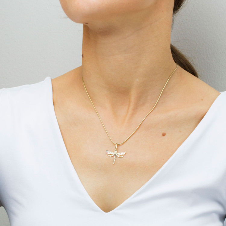 Zawieszka ze złota ważka