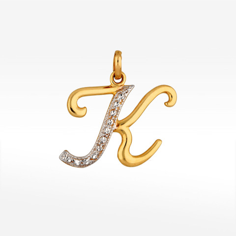 Zawieszka ze złota literka K