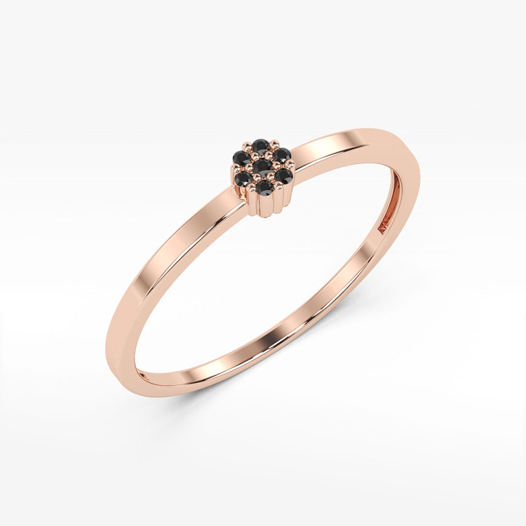 Pierścionek z czarnymi diamentami