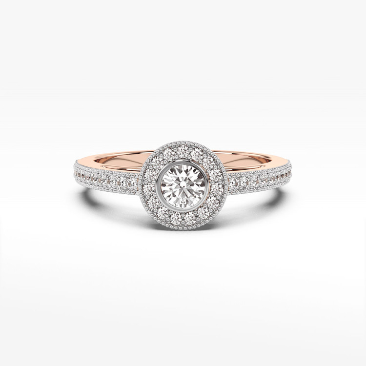 Złoty pierścionek z diamentami