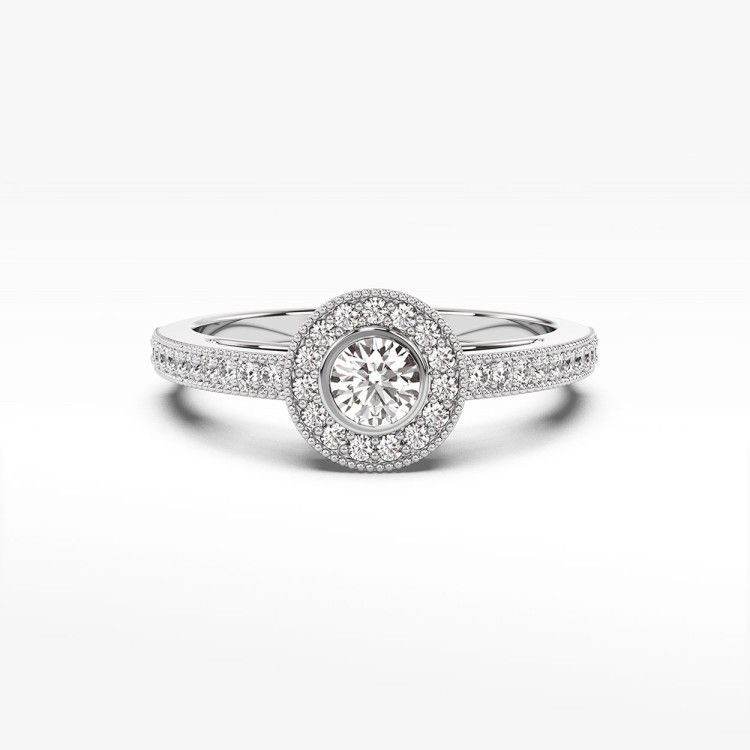 Złoty pierścionek z diamentami