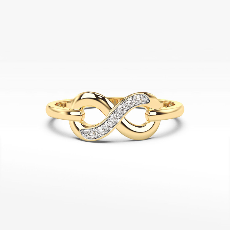 Pierścionek zaręczynowy z żółtego złota z diamentami