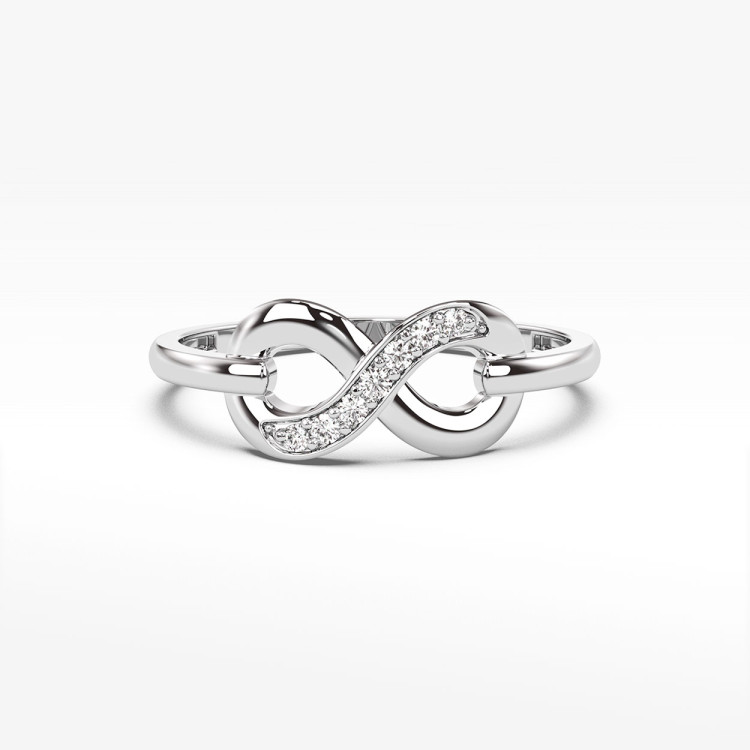 Pierścionek zaręczynowy z białego złota z diamentami