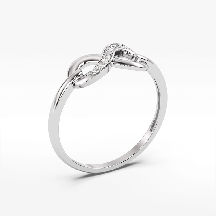 Pierścionek zaręczynowy z białego złota z diamentami