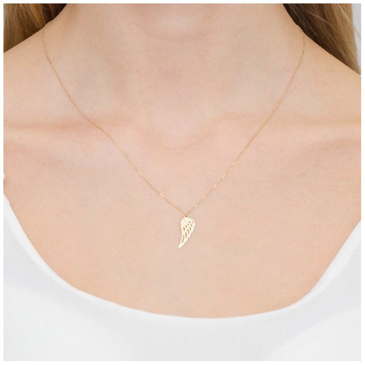 Celebrytka skrzydełko z diamentem