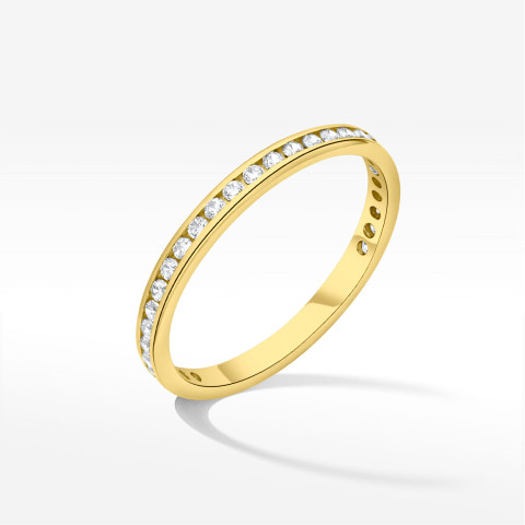 Pierścionek ze złota z cyrkoniami