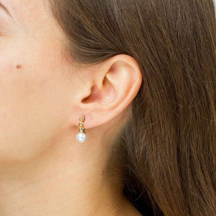 Kolczyki ze złota z perłą